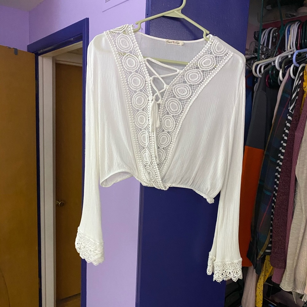 NWOT Boho Vibes crop top